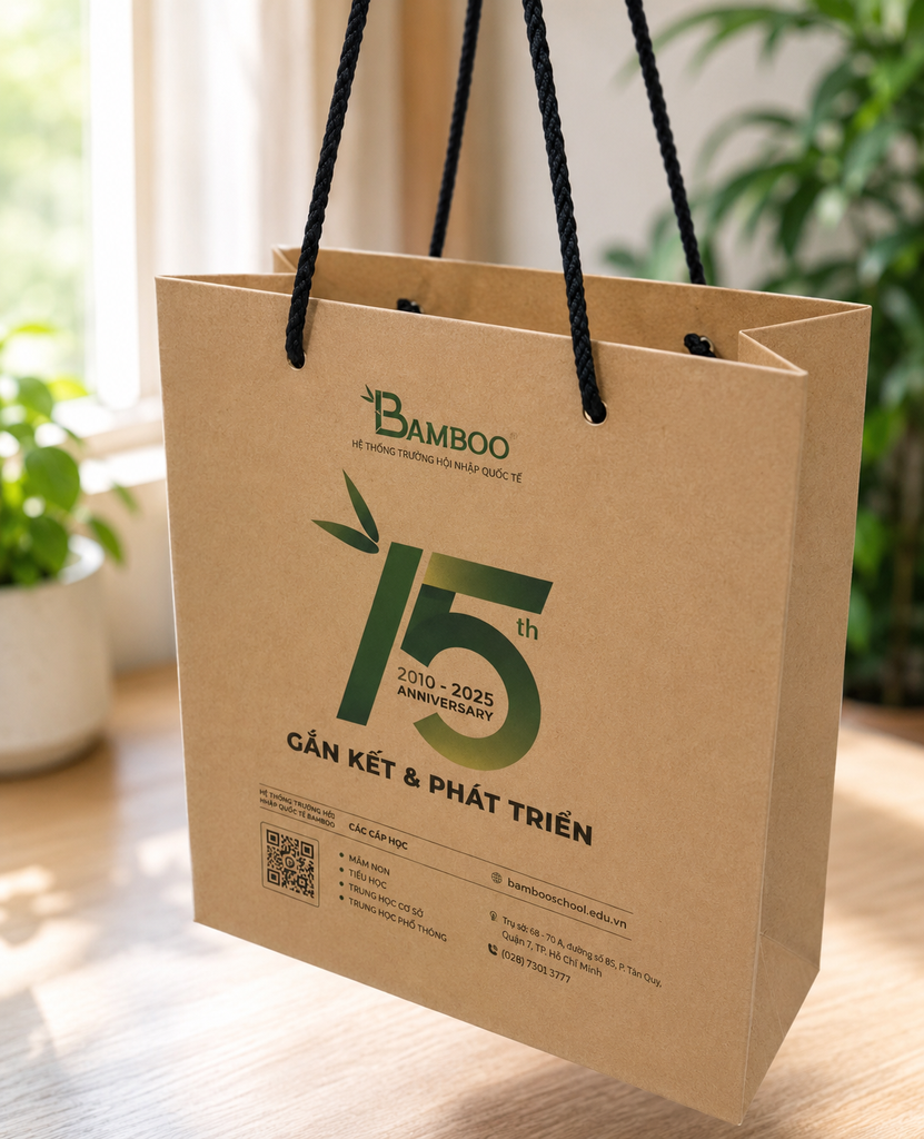 Túi giấy kraf Bamboo (lớn)